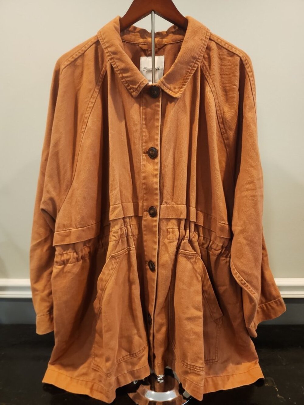 Excellent~Madewell~ASHGROVE~Chore Jacket~Womens~Burnt Umber~Orange~Rust~Size 4XL